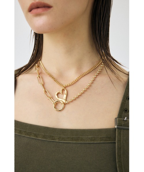 MOUSSY（マウジー）の「ASYMMETRY チェーンネックレス（ネックレス・レディース・シルバー/ゴールド・FREE）」の3枚目の写真