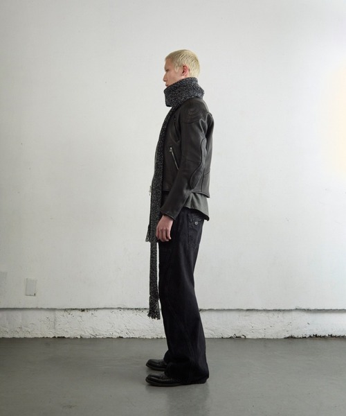 NVRFRGT(ネヴァーフォーゲット)の「LEATHER MOTORCYCLE JACKET(ライダースジャケット・メンズ・ブラック・2)」の2枚目の写真