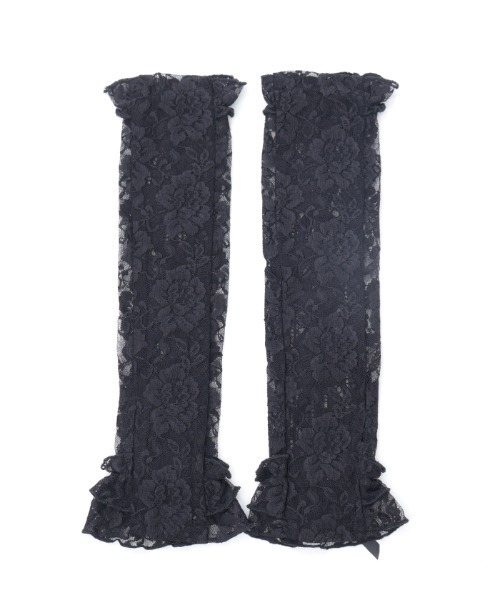 Chalmiere（シャルミエール）の「レースアップアームカバー（手袋・レディース・ホワイト/ブラック・FREE）」の7枚目の写真