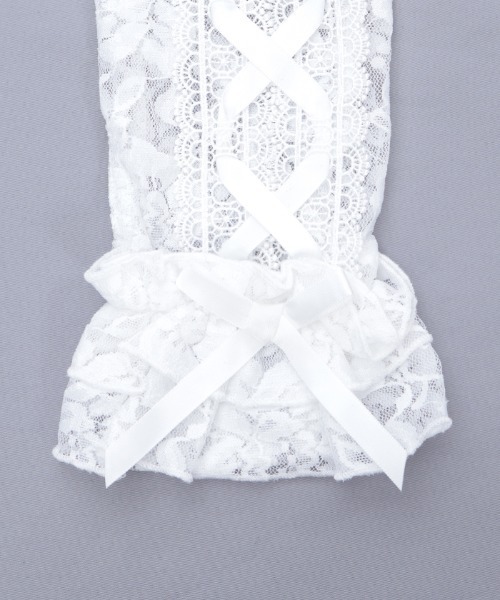 Chalmiere（シャルミエール）の「レースアップアームカバー（手袋・レディース・ホワイト/ブラック・FREE）」の21枚目の写真