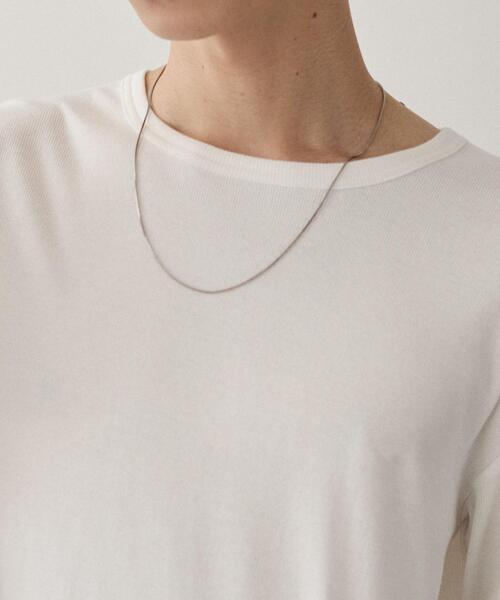 LUCY(ルーシー)の「LUCY/【25年秋冬新作】タイトフィットリブロンT(Tシャツ/カットソー・メンズ・ブラック/ホワイト/ブラウン・LARGE/MEDIUM)」の7枚目の写真