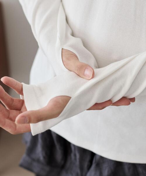 LUCY(ルーシー)の「LUCY/【25年秋冬新作】タイトフィットリブロンT(Tシャツ/カットソー・メンズ・ブラック/ホワイト/ブラウン・LARGE/MEDIUM)」の8枚目の写真