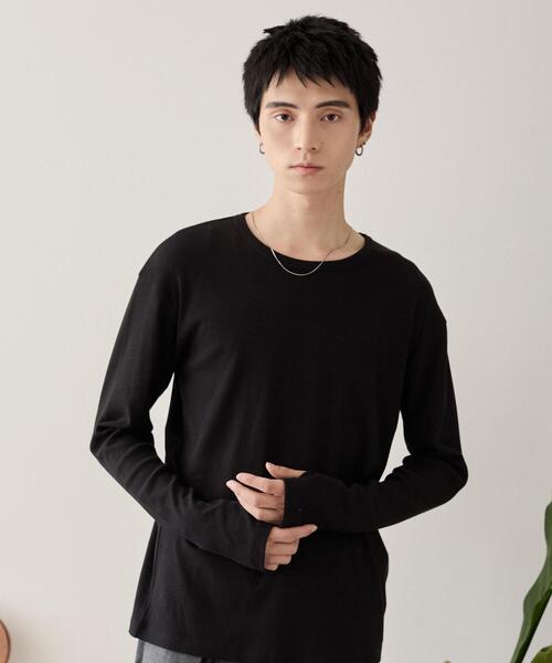 LUCY(ルーシー)の「LUCY/【25年秋冬新作】タイトフィットリブロンT(Tシャツ/カットソー・メンズ・ブラック/ホワイト/ブラウン・LARGE/MEDIUM)」の15枚目の写真