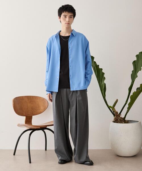 LUCY(ルーシー)の「LUCY/【25年秋冬新作】タイトフィットリブロンT(Tシャツ/カットソー・メンズ・ブラック/ホワイト/ブラウン・LARGE/MEDIUM)」の18枚目の写真