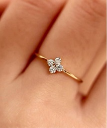 Burner（バーナー）の「【blatto 925silver】シルバー925 クローバーモチーフ ジルコニアリング esm-ring-3-17（リング）」