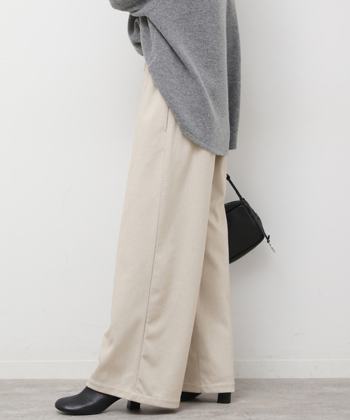 JOURNAL STANDARD relume(ジャーナルスタンダード レリューム)の「《WEB限定》圧縮起毛イージーパンツ(その他パンツ・レディース・チャコールグレー/ライトグレー/ブラウン/ブラックミックス・38/36)」の9枚目の写真