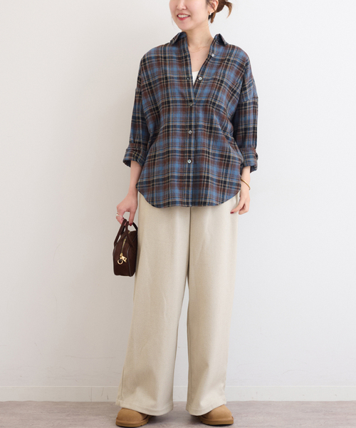 JOURNAL STANDARD relume(ジャーナルスタンダード レリューム)の「《WEB限定》圧縮起毛イージーパンツ(その他パンツ・レディース・チャコールグレー/ライトグレー/ブラウン/ブラックミックス・38/36)」の10枚目の写真
