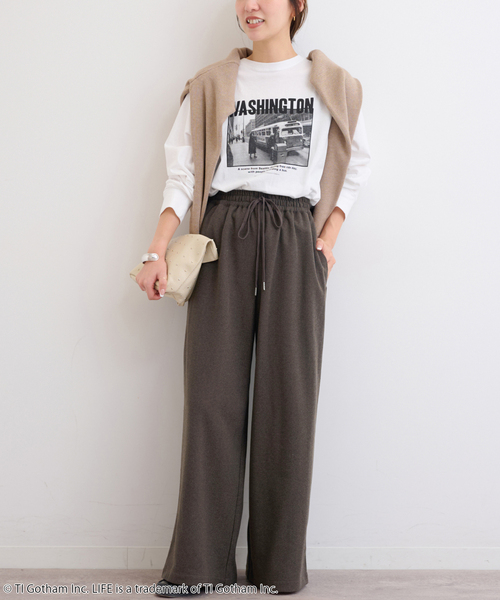 JOURNAL STANDARD relume(ジャーナルスタンダード レリューム)の「《WEB限定》圧縮起毛イージーパンツ(その他パンツ・レディース・チャコールグレー/ライトグレー/ブラウン/ブラックミックス・38/36)」の17枚目の写真