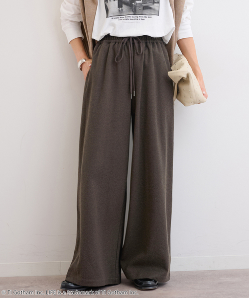 JOURNAL STANDARD relume(ジャーナルスタンダード レリューム)の「《WEB限定》圧縮起毛イージーパンツ(その他パンツ・レディース・チャコールグレー/ライトグレー/ブラウン/ブラックミックス・38/36)」の20枚目の写真