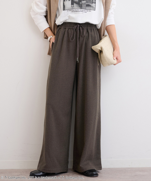 JOURNAL STANDARD relume(ジャーナルスタンダード レリューム)の「《WEB限定》圧縮起毛イージーパンツ(その他パンツ・レディース・チャコールグレー/ライトグレー/ブラウン/ブラックミックス・38/36)」の21枚目の写真