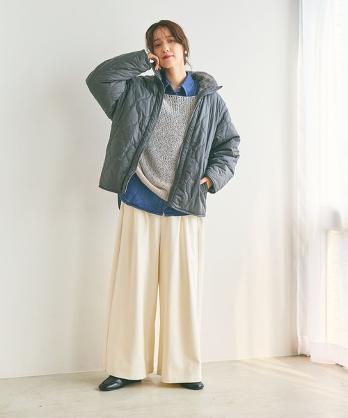 studio CLIP（スタディオクリップ）の「5ゲージモヘアタッチゆる編みプルオーバー（ニット/セーター・レディース・ライトグレー/スモーク/ブラウン・FREE）」の10枚目の写真