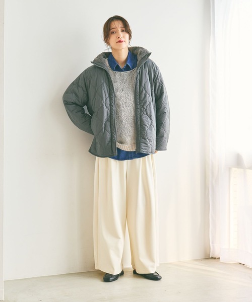 studio CLIP（スタディオクリップ）の「5ゲージモヘアタッチゆる編みプルオーバー（ニット/セーター・レディース・ライトグレー/スモーク/ブラウン・FREE）」の11枚目の写真