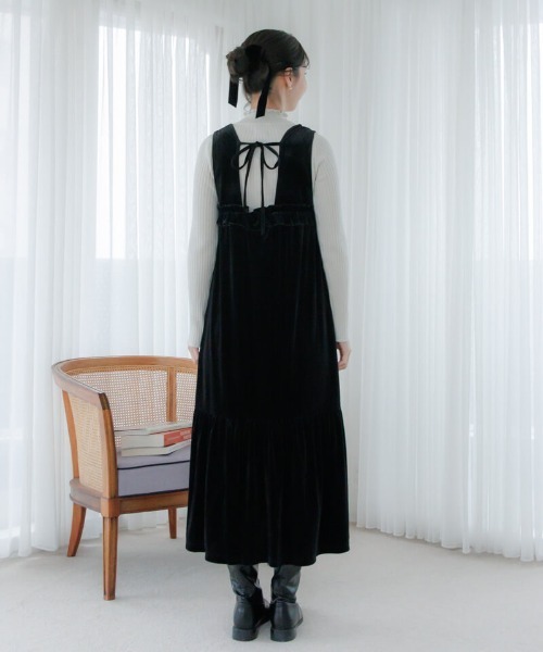 flower（フラワー）の「チャーミングベロアワンピース（ワンピース・レディース・ブラック/ブラウン・FREE）」の10枚目の写真