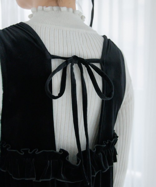 flower（フラワー）の「チャーミングベロアワンピース（ワンピース・レディース・ブラック/ブラウン・FREE）」の8枚目の写真