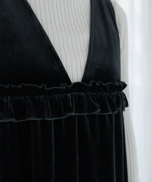 flower（フラワー）の「チャーミングベロアワンピース（ワンピース・レディース・ブラック/ブラウン・FREE）」の12枚目の写真