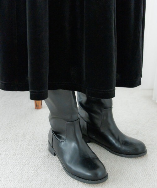 flower（フラワー）の「チャーミングベロアワンピース（ワンピース・レディース・ブラック/ブラウン・FREE）」の7枚目の写真