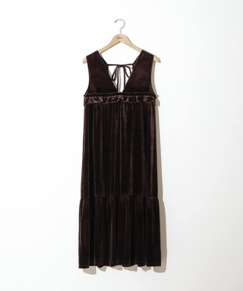 flower（フラワー）の「チャーミングベロアワンピース（ワンピース・レディース・ブラック/ブラウン・FREE）」の14枚目の写真