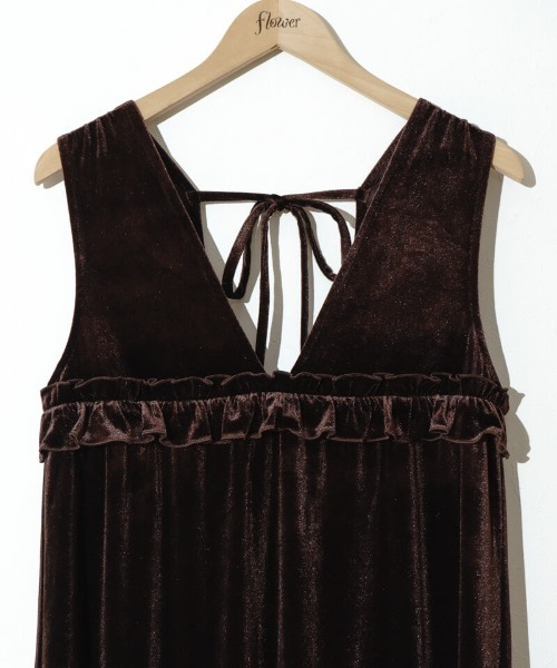 チャーミングベロアワンピース（ワンピース）｜flower（フラワー）の