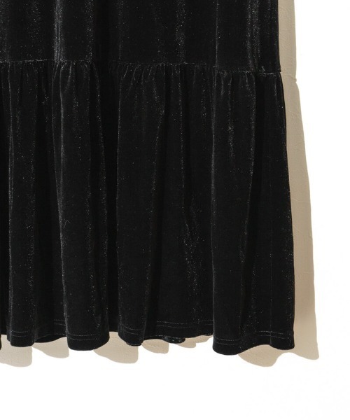 セール】チャーミングベロアワンピース（ワンピース）｜flower