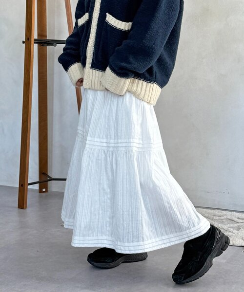 CPCM（シーピーシーエム）の「裏地起毛レーススカート（スカート・レディース・ブラック/オフホワイト・SMALL/MEDIUM）」の11枚目の写真