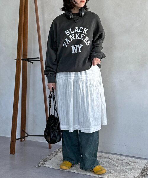 CPCM（シーピーシーエム）の「裏地起毛レーススカート（スカート・レディース・ブラック/オフホワイト・SMALL/MEDIUM）」の18枚目の写真