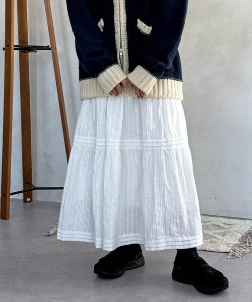 CPCM（シーピーシーエム）の「裏地起毛レーススカート（スカート・レディース・ブラック/オフホワイト・SMALL/MEDIUM）」の19枚目の写真