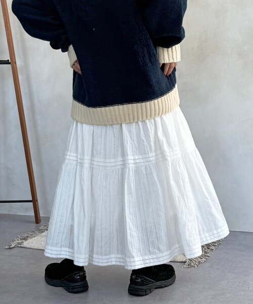 CPCM（シーピーシーエム）の「裏地起毛レーススカート（スカート・レディース・ブラック/オフホワイト・SMALL/MEDIUM）」の21枚目の写真