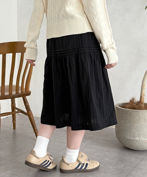 CPCM（シーピーシーエム）の「裏地起毛レーススカート（スカート・レディース・ブラック/オフホワイト・SMALL/MEDIUM）」の6枚目の写真