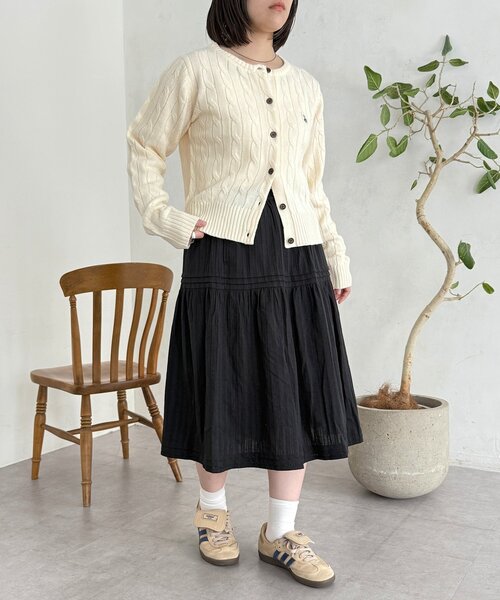 CPCM（シーピーシーエム）の「裏地起毛レーススカート（スカート・レディース・ブラック/オフホワイト・SMALL/MEDIUM）」の8枚目の写真