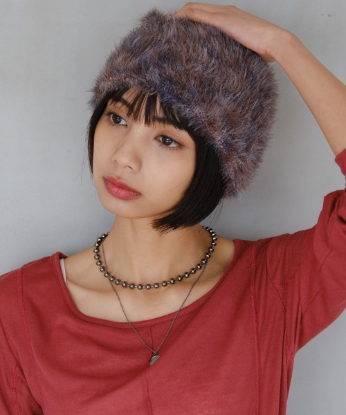 PAGEBOY（ページボーイ）の「シャギービーニー（ニットキャップ/ビーニー・レディース・ブラック/グレー/ブラウン・FREE）」の3枚目の写真