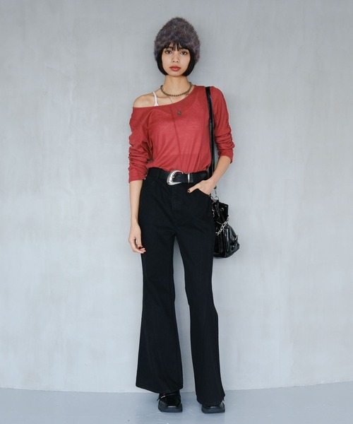 PAGEBOY（ページボーイ）の「シャギービーニー（ニットキャップ/ビーニー・レディース・ブラック/グレー/ブラウン・FREE）」の8枚目の写真