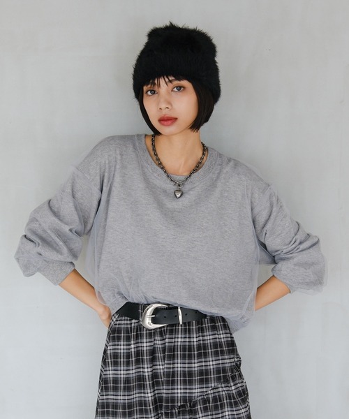 PAGEBOY（ページボーイ）の「シャギービーニー（ニットキャップ/ビーニー・レディース・ブラック/グレー/ブラウン・FREE）」の6枚目の写真