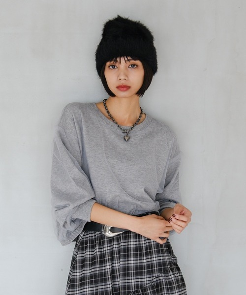 PAGEBOY（ページボーイ）の「シャギービーニー（ニットキャップ/ビーニー・レディース・ブラック/グレー/ブラウン・FREE）」の7枚目の写真