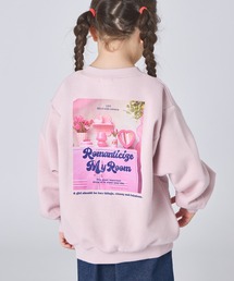 pairmanon(ペアマノン)の【ぬくふわ】裏起毛 ガールズ バック フォトプリント ゆるスウェット(スウェット)