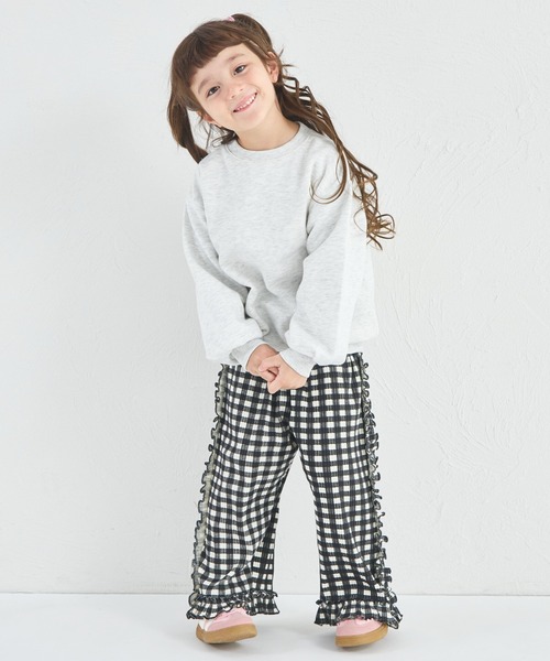 pairmanon(ペアマノン)の「【ぬくふわ】裏起毛 ガールズ バック フォトプリント ゆるスウェット(スウェット・キッズ・ブラウン/オートミール/グレー/スモークピンク・100/110/120/130/140/150/90)」の19枚目の写真