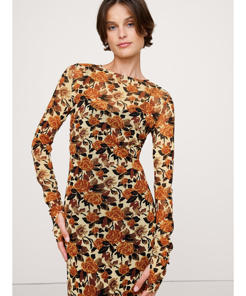 Banana Republic（バナナリパブリック）の「プリント メッシュ マキシドレス（ワンピース・レディース・マルチ・L/M/XS/S）」の6枚目の写真