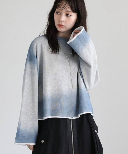 Sugar spoon（シュガースプーン）の「・SUGAR SPOON エッジスプレースウェット（スウェット・レディース・ホワイト系その他/ピンク/杢グレー/チャコールグレー・FREE）」の4枚目の写真