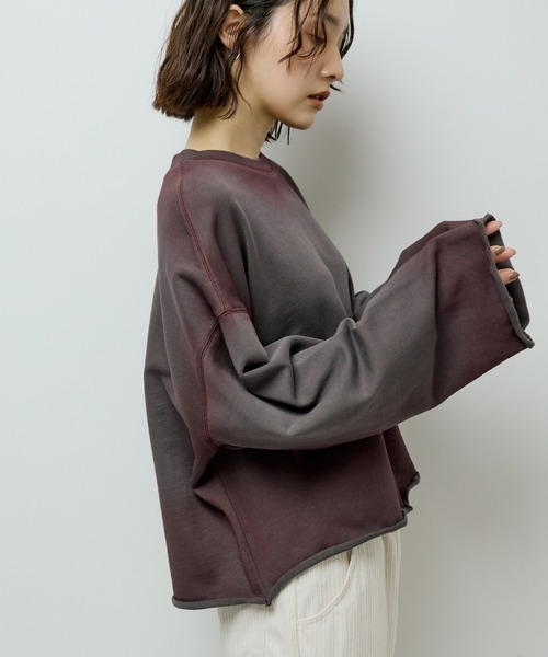 Sugar spoon（シュガースプーン）の「・SUGAR SPOON エッジスプレースウェット（スウェット・レディース・ホワイト系その他/ピンク/杢グレー/チャコールグレー・FREE）」の3枚目の写真