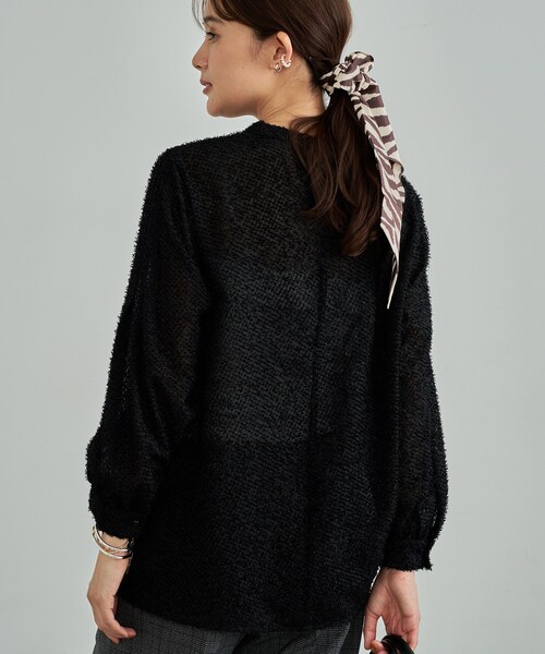 INDIVI（インディヴィ）の「【きれいめ／オフィス／イベント】フェザージャカードブラウス（シャツ/ブラウス・レディース・ブラック/ベージュ系その他/ホワイト系1・38/34/05/15 /13）」の22枚目の写真