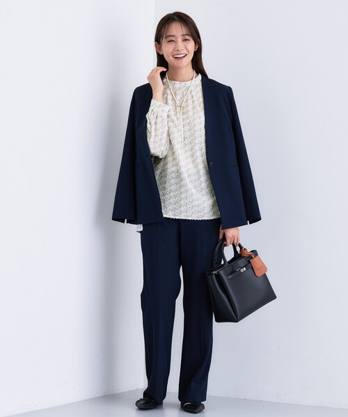 INDIVI（インディヴィ）の「【きれいめ／オフィス／イベント】フェザージャカードブラウス（シャツ/ブラウス・レディース・ブラック/ベージュ系その他/ホワイト系1・38/34/05/15 /13）」の16枚目の写真