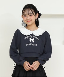 PINKHUNT（ピンクハント）の「PINKHUNT ピンクハント 襟付き ミニ丈トレーナー 0965K（スウェット・キッズ）」