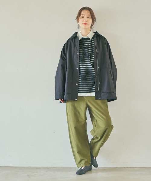 セール】襟切り替えワークジャケット（ブルゾン）｜studio CLIP