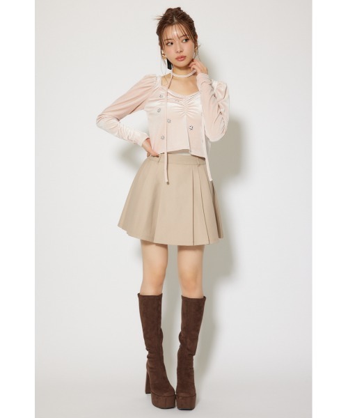 rienda（リエンダ）の「プリーツジャストウエストスカート 秋服 冬服