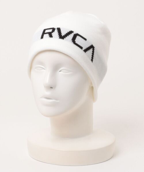 RVCA（ルーカ）の「RVCA メンズ BIG RVCA SINGLE BEANIE ビーニー 【2025年秋冬モデル】 @autumn/ルーカニットキャップ・ビーニー（ニットキャップ/ビーニー・メンズ・ブラック系その他/ブラック/ホワイト・FREE）」の4枚目の写真