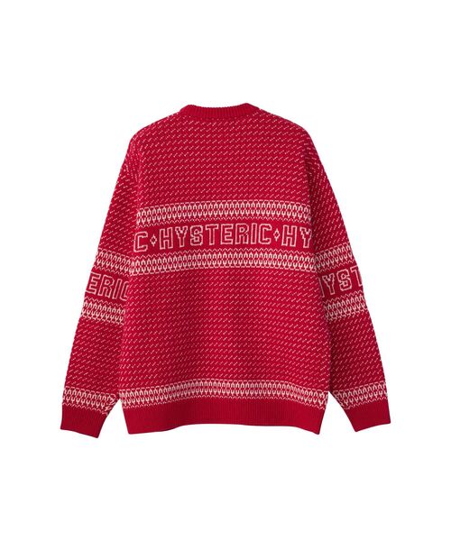 ヒステリックグラマー　ニットセーター HYSTERIC GLAMOUR セーター ニット THE BAD GIRLS編込 メンズ