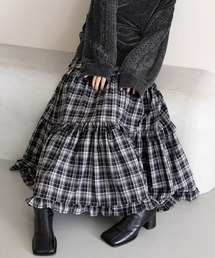 RAGEBLUE | ボリュームチェックティアードスカート(スカート)