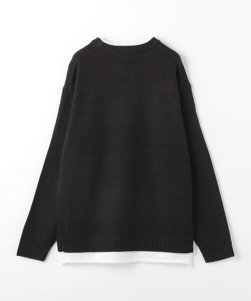 A DAY IN THE LIFE UNITED ARROWS（アデイインザライフユナイテッドアローズ）の「フェイクレイヤード クルーネックニット -ハンドウォッシャブル- ＜A DAY IN THE LIFE＞（ニット/セーター・メンズ・ダークグリーン/ブラック/モカ・M/L/S）」の11枚目の写真