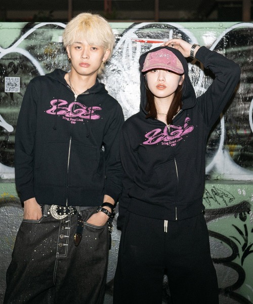 初期 L.G.B. エルジービー ダメージニットパーカー PARKA KSKB CRACK LOGO ZIP PARKA（パーカー）｜BGL（ビージーエル）の