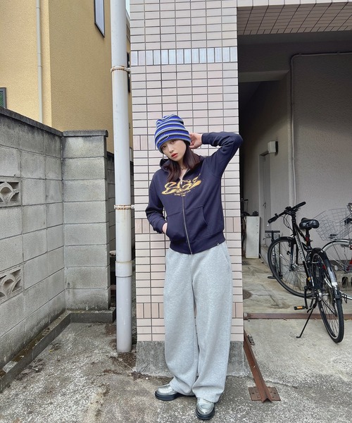 BGL（ビージーエル）の「CRACK LOGO ZIP PARKA / クラックロゴ / ストリート / スタッズ / Y2K　ジップパーカー（パーカー・レディース・ネイビー/ブラック/グレー・S/M/L/FREE）」の16枚目の写真