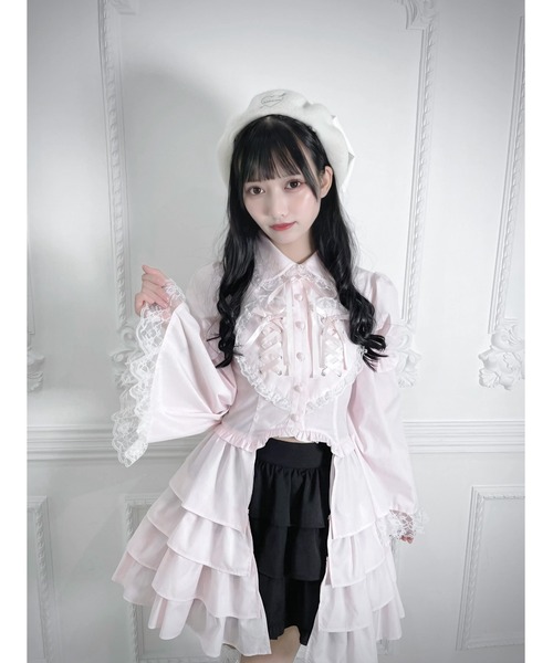 Jamie エーエヌケー(ジェイミーエーエヌケー)の「ネコのしっぽお姫様ブラウス(シャツ/ブラウス・レディース・ピンク/ブラック・M)」の21枚目の写真